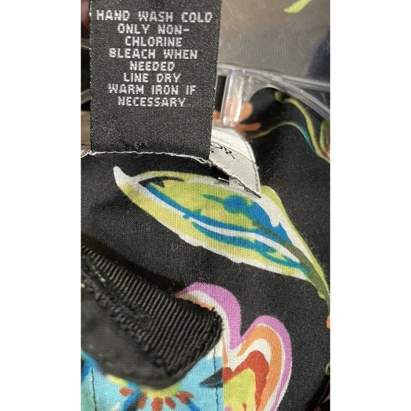 Scott Taylor Womens Top Floral 3/4 Sleeve Button Up Shirt Tropical Colorful - Picture 9 of 11